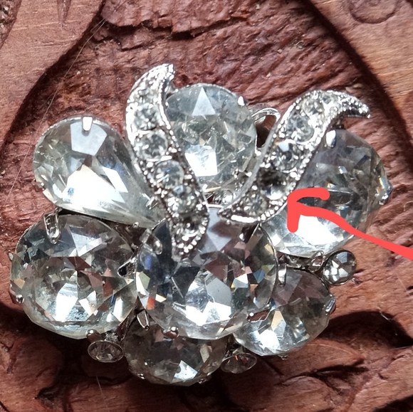 Eisenberg Mid-Century VTG Austrian Crystal Rhinestones Brooch + Earrings Set - Picture 15 of 16